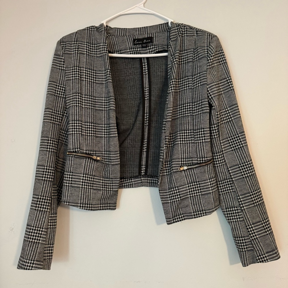 ❣️5 FOR $15!❣️ Love Tree | Womens Cropped Plaid Houndstooth blazer